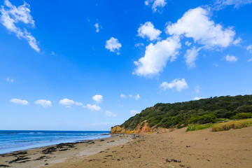 Beautiful beach on the Great Ocean Road, Victoria, Australia