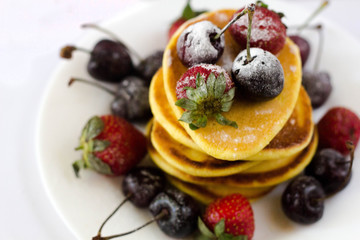 cake with fruits and berries