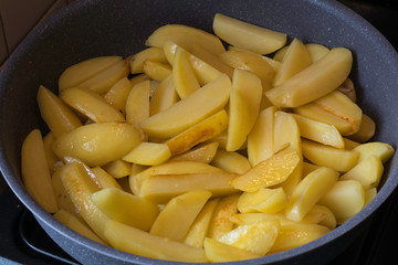 Légume Pomme de terre bio avec bifteck de cœur de bœuf assiette final