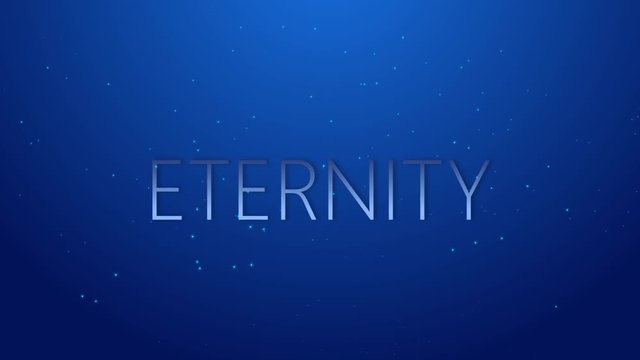 eternity word text effect with particles