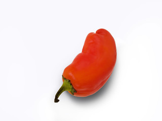 Red peppers on a white background