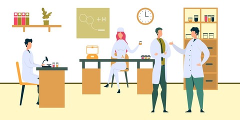 Doctor Analyzing Liquid Sample Hospital Labaratory