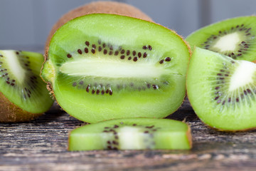fresh green kiwi fruit