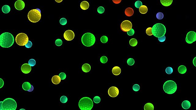 Animated Germs Bacteria Virus Floating around Video Clip with transparent background Alpha Channel UHD 4K Full HD resolution