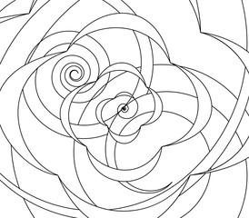 Coloring of abstract pattern of spirals