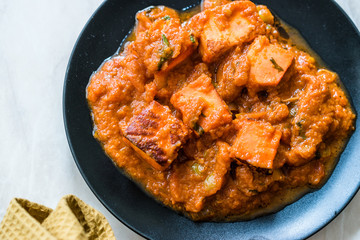 Indian Food Paneer Butter Tikka Masala / Cheese Cottage Curry.