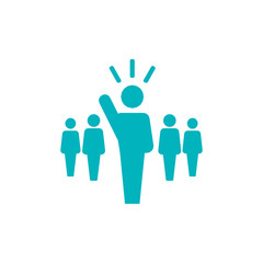 Leader Icon. Business Concept. Flat Design. Isolated Illustration.
