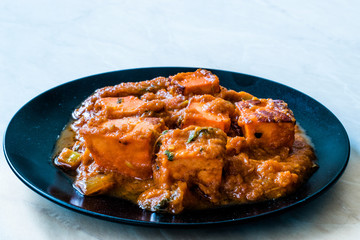Indian Food Paneer Butter Tikka Masala / Cheese Cottage Curry.