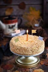 Delicious homemade millefeuille cake (Napoleon)