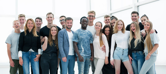 Fototapeta premium in full growth. a group of confident young people