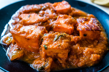 Indian Food Paneer Butter Tikka Masala / Cheese Cottage Curry.