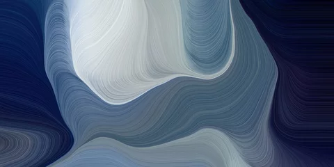 Printed kitchen splashbacks Fractal waves contemporary waves illustration with dark slate gray, teal blue and pastel gray color