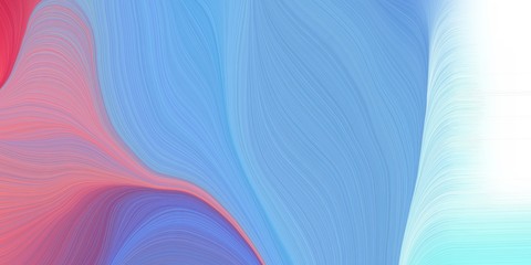 modern curvy waves background illustration with corn flower blue, thistle and mulberry  color