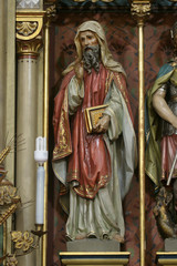 Fototapeta premium Saint Methodius, statue on the main altar of the Visitation of Mary in the church of the Saint Peter in Ivanic Grad, Croatia