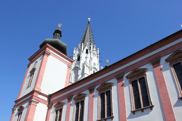 Fototapeta na wymiar Detailansicht der Basilika von Mariazell