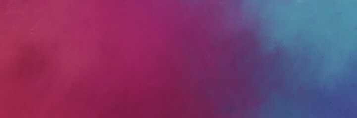 dark moderate pink, steel blue and dark slate blue color background with space for text or image. vintage texture, distressed old textured painted design. can be used as header or banner