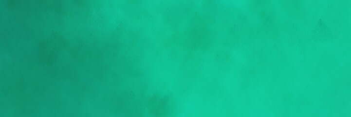 elegant painted vintage background illustration with light sea green, teal and dark cyan colors and space for text or image. can be used as header or banner