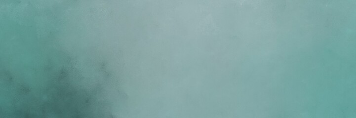 dark sea green, teal blue and blue chill colored vintage abstract painted background with space for text or image. can be used as header or banner