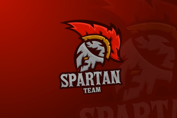Spartan esports logo,mascot character.vector logo design