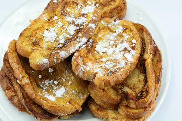 slices of bread loaf with sugar