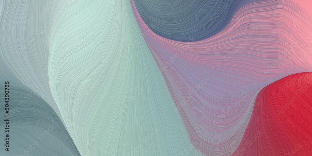 Poster modern soft curvy waves background illustration with dark gray, firebrick and dim gray color