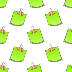 Seamless pattern with stickers paper notes. Vector illustration