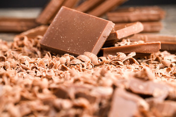 crumbs from delicious chocolate