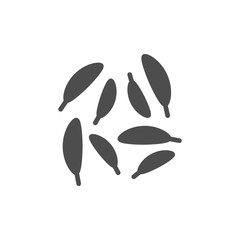 Caraway glyph icon or seasoning symbol