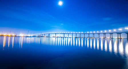 Obraz premium Coronado Bridge at Dusk view of Coronado Bridge, San Diego, California, USA.