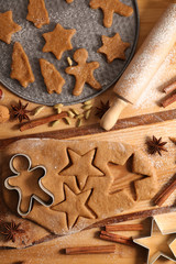 cooking christmas cookies, gingerbread biscuit