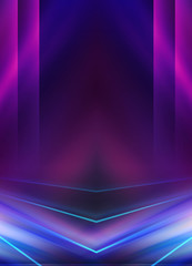 Fototapeta premium Empty dark abstract background. Background of an empty show scen