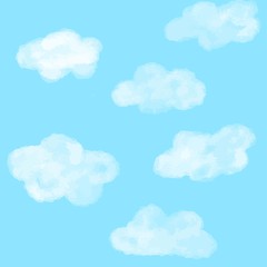 vector illustration of a cloud in the sky