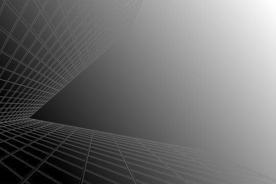 Abstract architectural background. Black blueprint