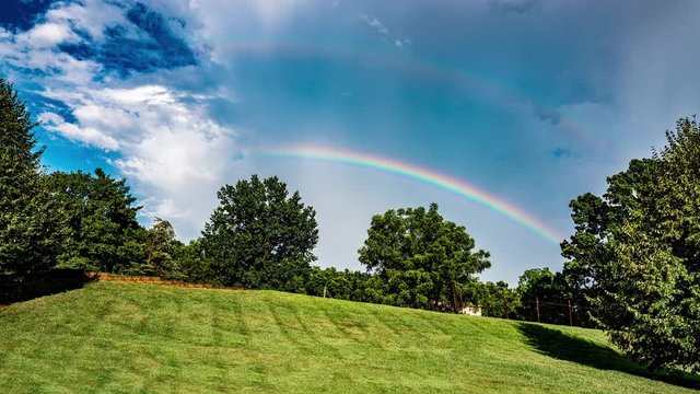 Rainbow Timelapse on a Sunny Day