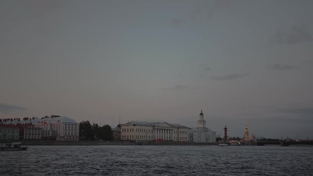 View of the Peter-Pavel's Fortress across the Neva River in St. Petersburg , Russia