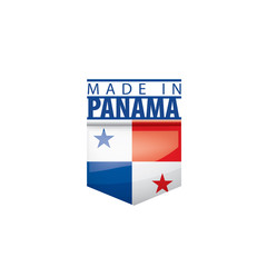 Panama flag, vector illustration on a white background