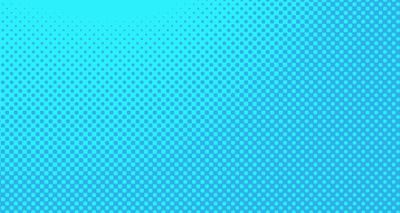 Blue halftone pop art background abstract vector comics style blank layout template with clouds beams and isolated dots pattern. For sale banner for your designe 1960s. with copy space eps10