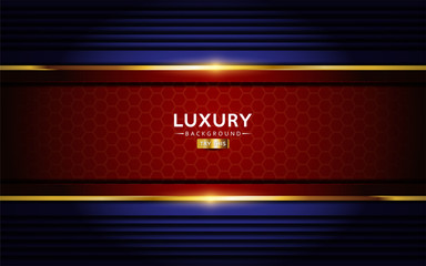 luxurious navy blue with red background combine with golden lines.