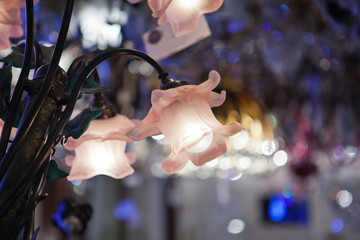 night electric lamp in the form of a flower