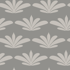 Tropical leaf neutral palette vector seamless repeat pattern. Nice patterns for textile and wallpaper.