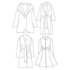  women's clothing, fashionable coat contour