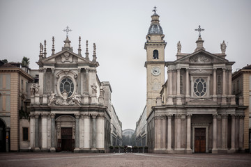 Fototapeta na wymiar Piazza San Carlo in Torino