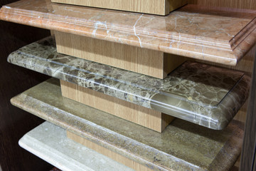 copies of decorative interior stone in the store