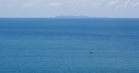 Obraz premium Blue sky sand sea water