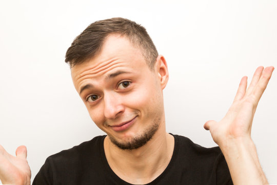 emotion ninny, young man on a white background, human emoji