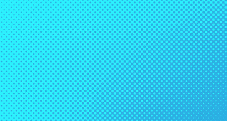 Blue halftone pop art background abstract vector comics style blank layout template with clouds beams and isolated dots pattern. For sale banner for your designe 1960s. with copy space eps10