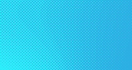 Blue halftone pop art background abstract vector comics style blank layout template with clouds beams and isolated dots pattern. For sale banner for your designe 1960s. with copy space eps10