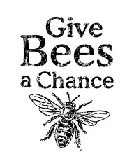 Give Bees a Chance (Vintage Black)