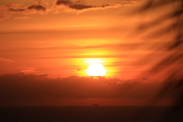 南伊豆町　あいあい岬の夕陽