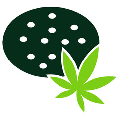 cannabis cookies concept vector icon design